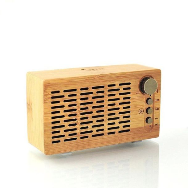 Bamboo Wood Portable Bluetooth Speaker