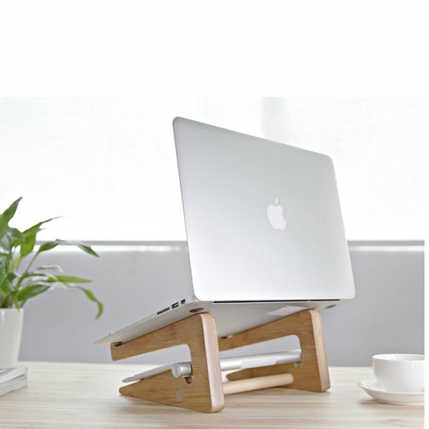 Bamboo Wood Laptop Stand