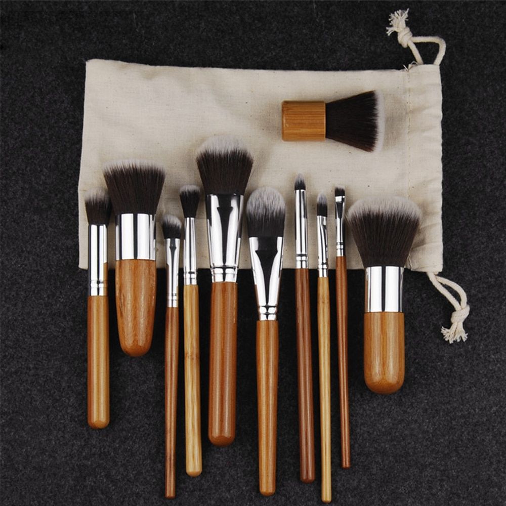 Bamboo Makeup Brush Set