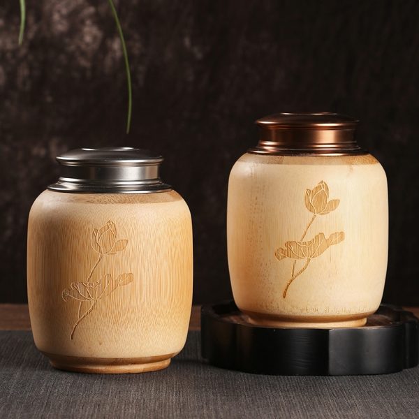 Bamboo Storage Jar With Lid