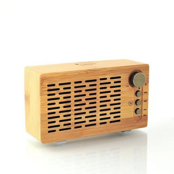 Bamboo Wood Portable Bluetooth Speaker